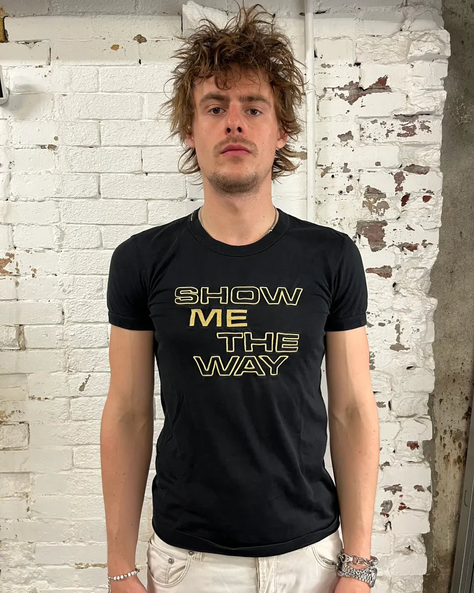 2000s Dolce & Gabbana Black Show Me The Way T-Shirt MOlHGXw 1