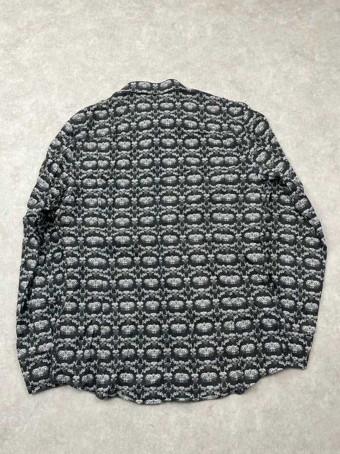 2010s Dolce & Gabbana Black Sicilia Crown Shirt gSlpjxu 5