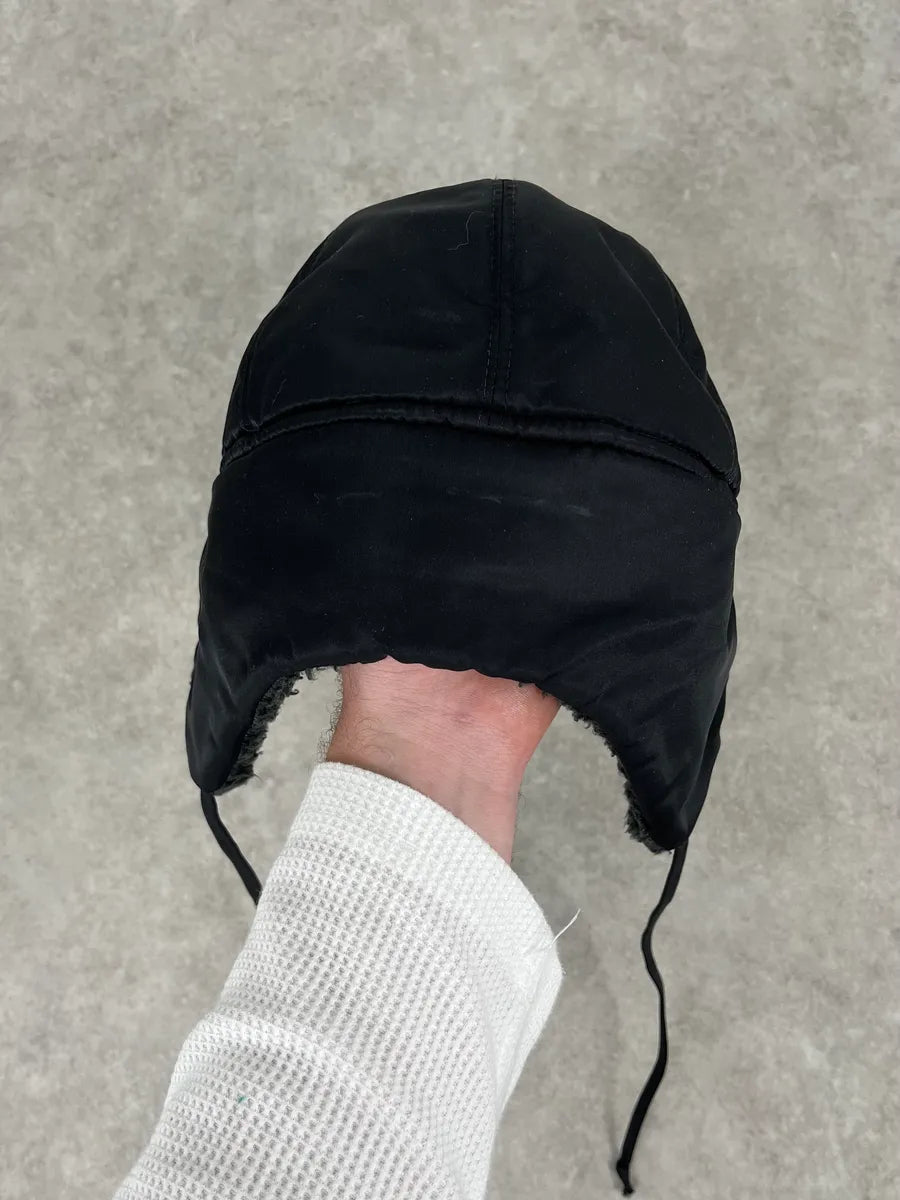 2000s Dolce & Gabbana Black Snow Cap Trapper Chapka zVTDvmK 7