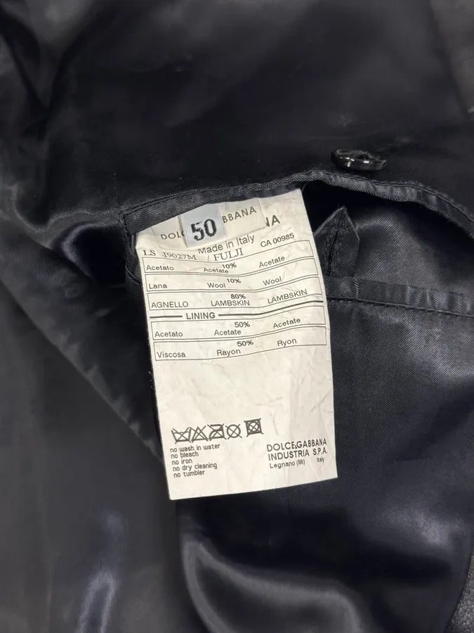 2000s Dolce & Gabbana Black Spy Leather Jacket CRpmhUJ 2