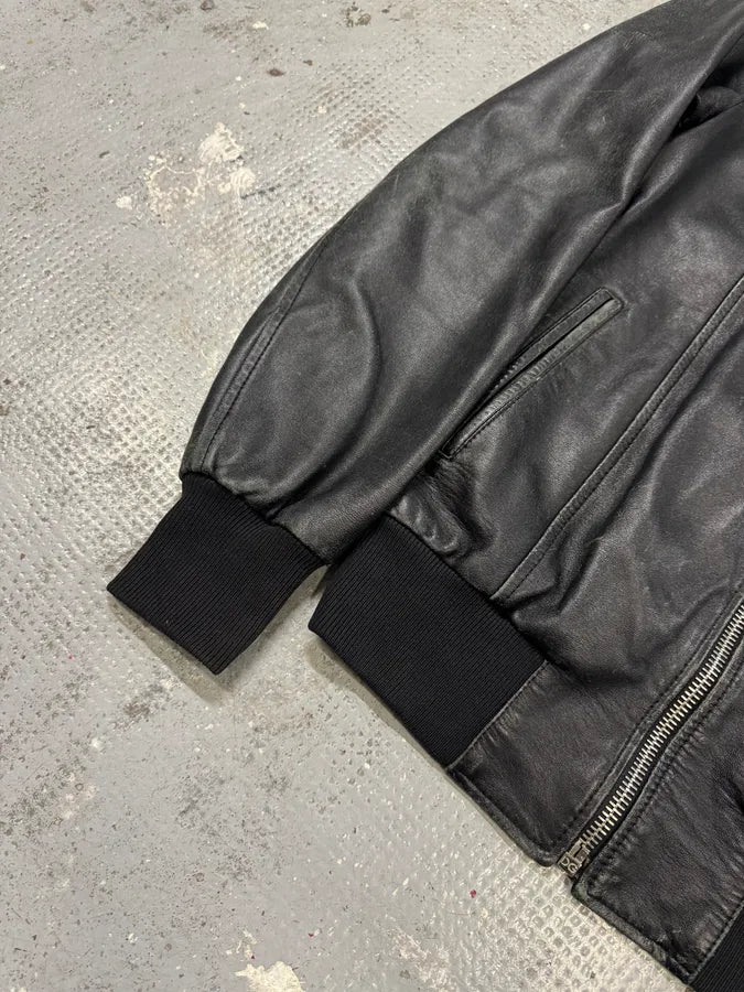 2000s Dolce & Gabbana Black Spy Leather Jacket CRpmhUJ 4