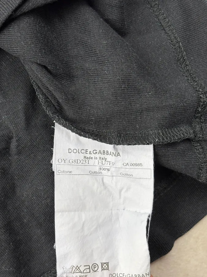 2000s Dolce & Gabbana Black Stiched Classy Fitted Polo vinOGVR 7
