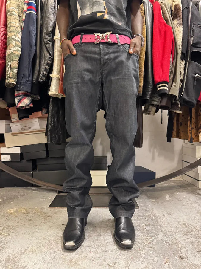 2000s Dolce & Gabbana Black Straight Denim Jeans NLaqWNu 0