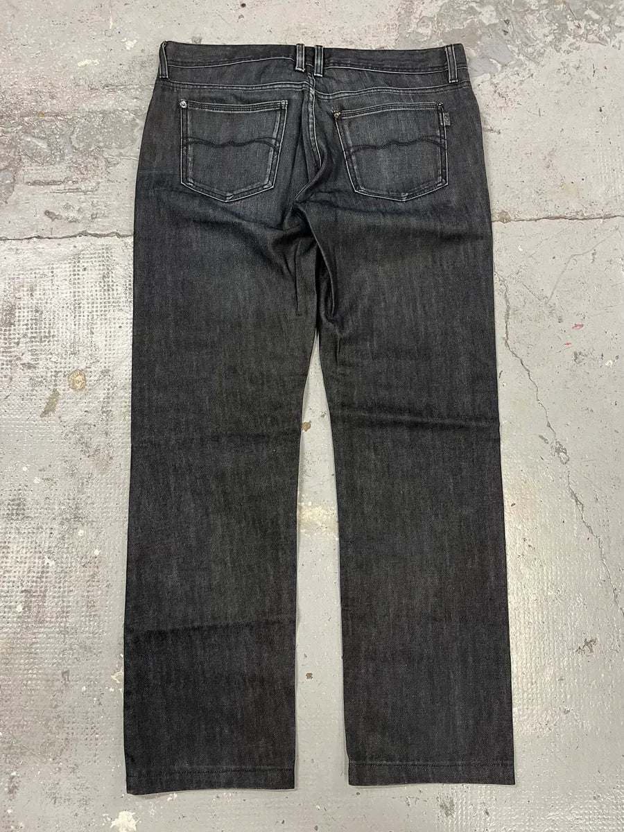 2000s Dolce & Gabbana Black Straight Denim Jeans NLaqWNu 7