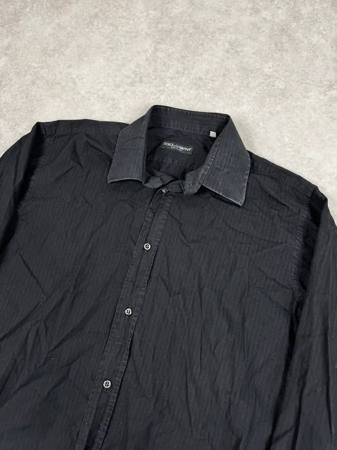 2000s Dolce & Gabbana Black Striped Classic Shirt  DRGEAJq 5