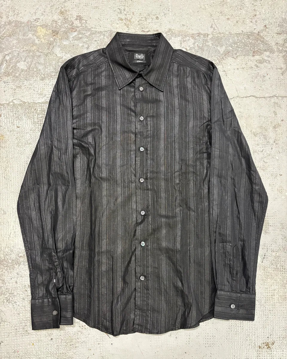 2000s Dolce & Gabbana Black Stripes Shirt grDteGK 0