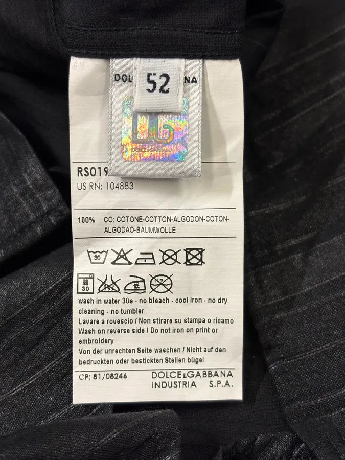 2000s Dolce & Gabbana Black Stripes Shirt grDteGK 8