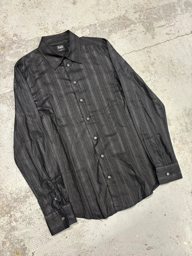 2000s Dolce & Gabbana Black Stripes Shirt grDteGK 3