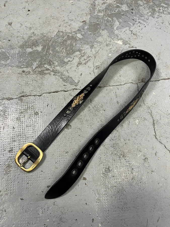 2000s Dolce & Gabbana Black Studded Snake Leather Belt psqOzgY 3