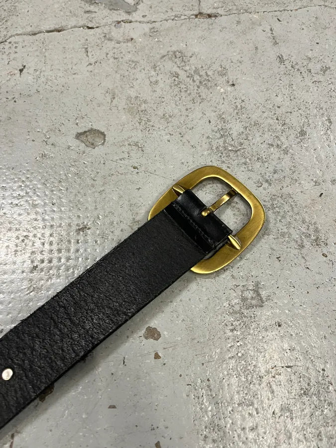 2000s Dolce & Gabbana Black Studded Snake Leather Belt psqOzgY 8