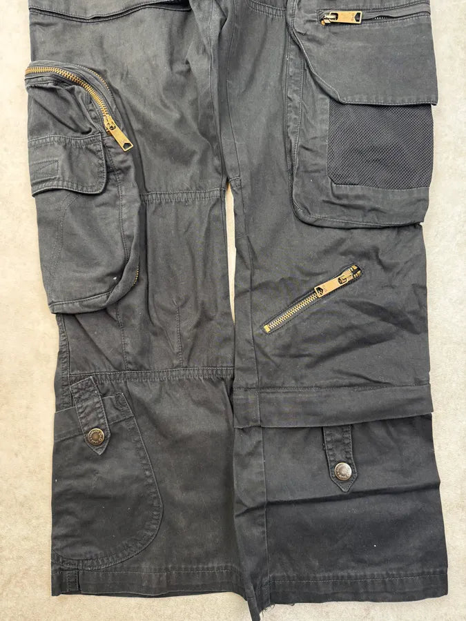 AW2006 Dolce & Gabbana Black Technical Multi-Zips Cargo Pants LpYVJFi 7