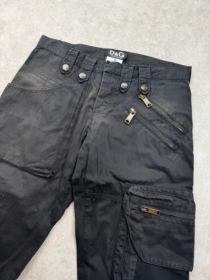 AW2006 Dolce & Gabbana Black Technical Multi-Zips Cargo Pants LpYVJFi 5