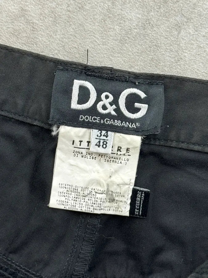 AW2006 Dolce & Gabbana Black Technical Multi-Zips Cargo Pants LpYVJFi 9