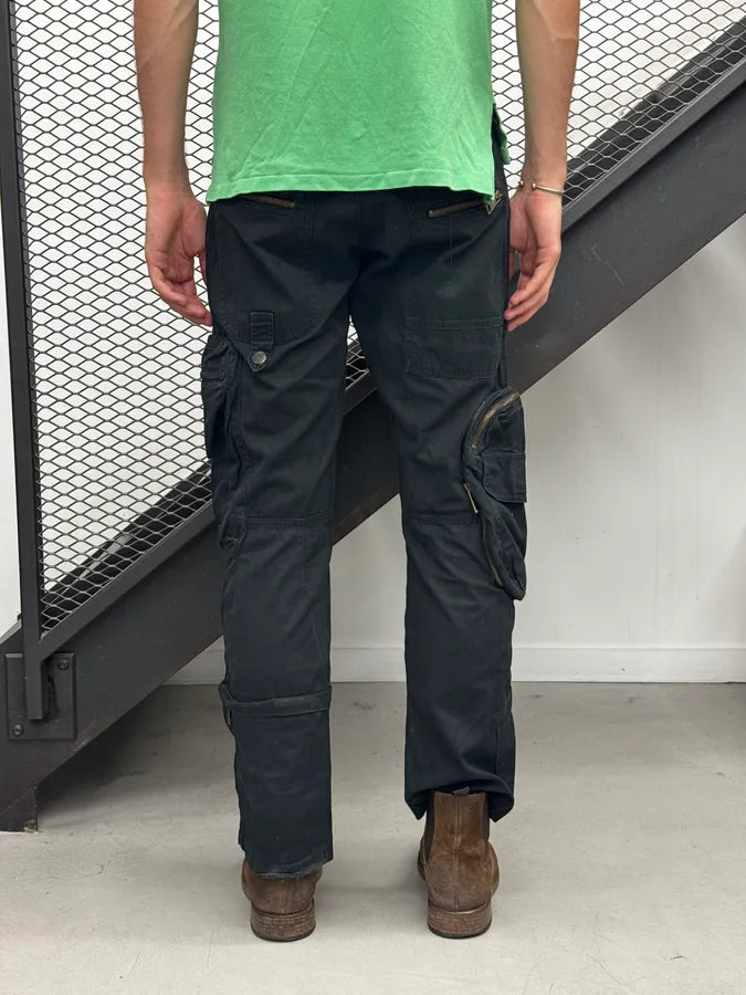 AW2006 Dolce & Gabbana Black Technical Multi-Zips Cargo Pants LpYVJFi 2