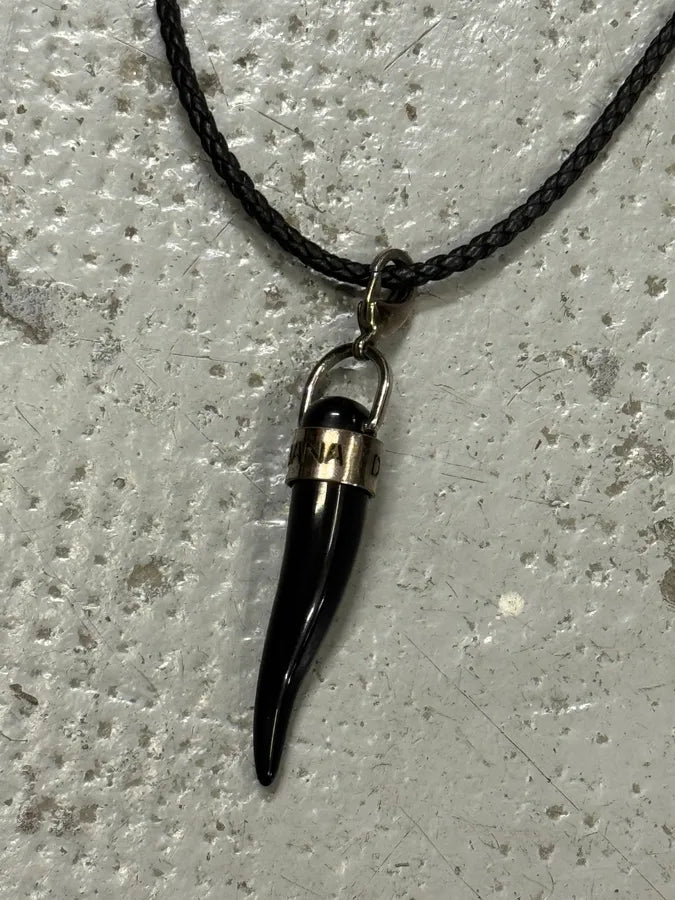 2000s Dolce & Gabbana Black Tooth Necklace MRpswWw 1