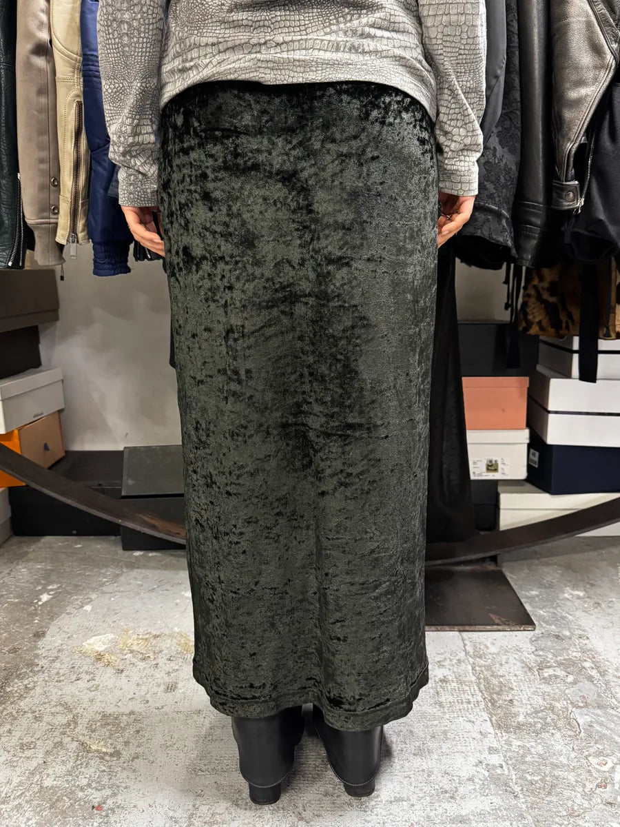 2000s Dolce & Gabbana Black Velvet Skirt hFmstED 2