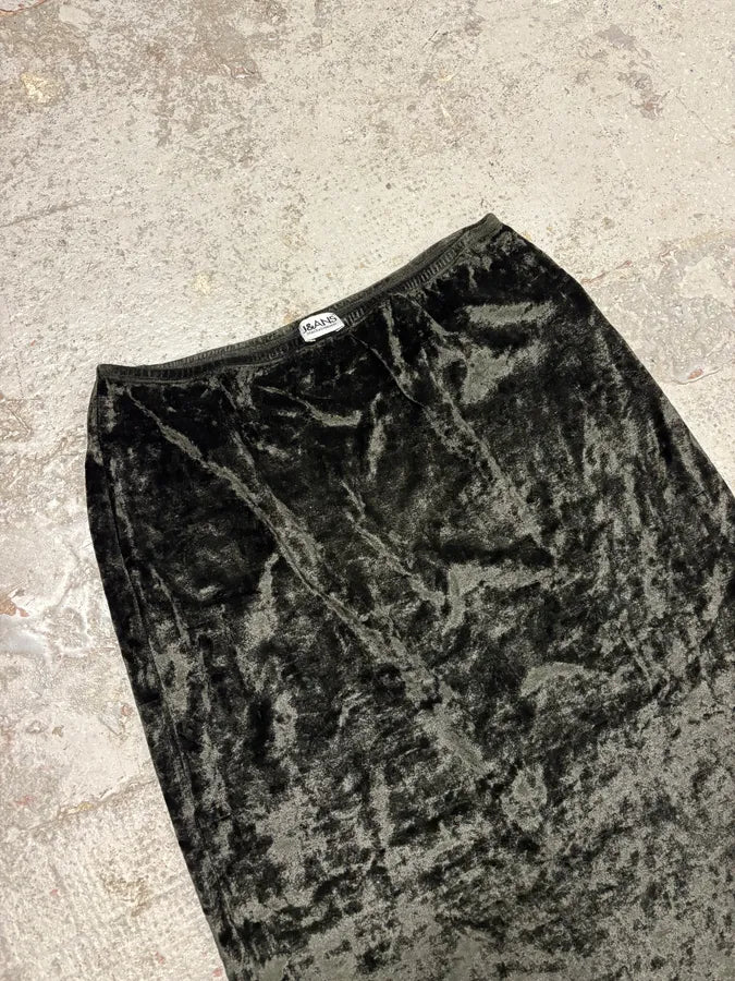 2000s Dolce & Gabbana Black Velvet Skirt hFmstED 6