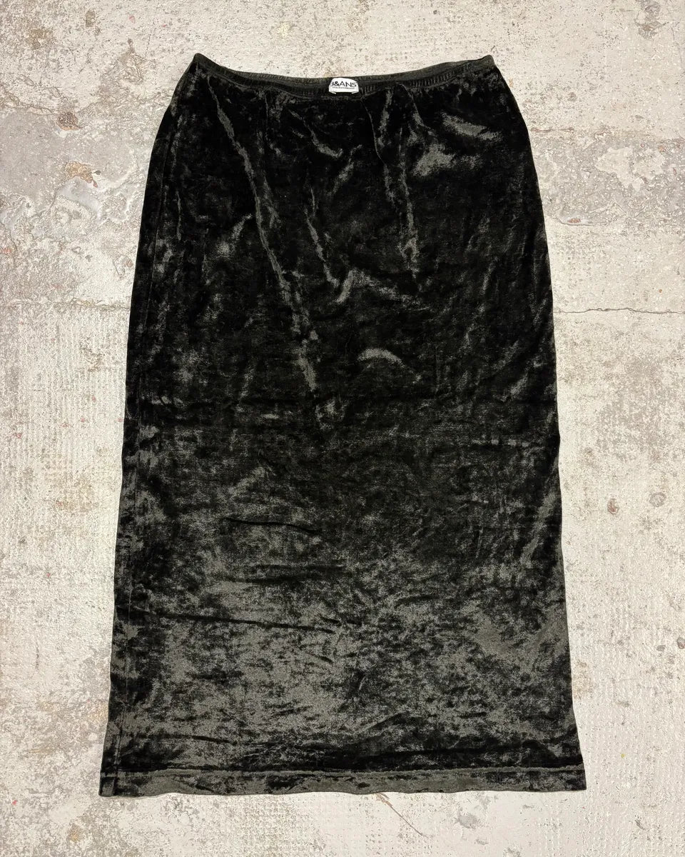 2000s Dolce & Gabbana Black Velvet Skirt hFmstED 3