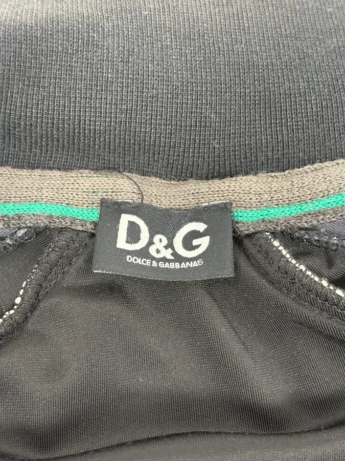 AW2007 Dolce & Gabbana Black Velvet Tracksuit Zip-up Jacket PjYsNat 10