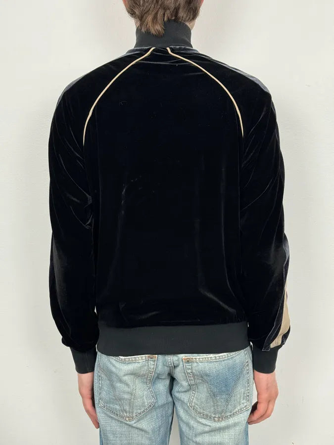 AW2007 Dolce & Gabbana Black Velvet Tracksuit Zip-up Jacket PjYsNat 3