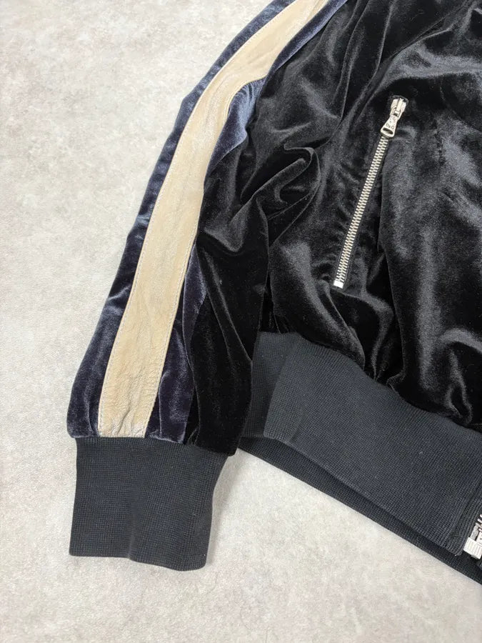 AW2007 Dolce & Gabbana Black Velvet Tracksuit Zip-up Jacket PjYsNat 8