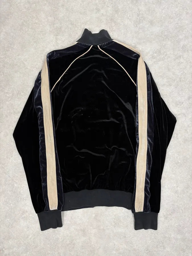 AW2007 Dolce & Gabbana Black Velvet Tracksuit Zip-up Jacket PjYsNat 6