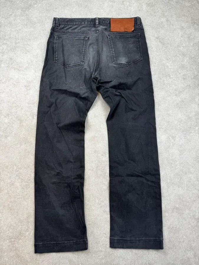2000s Dolce & Gabbana Black Washed Straight Chino Pants rWABOzX 1