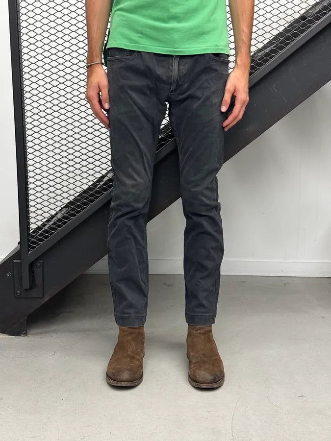 2000s Dolce & Gabbana Black Washed Straight Chino Pants rWABOzX 2