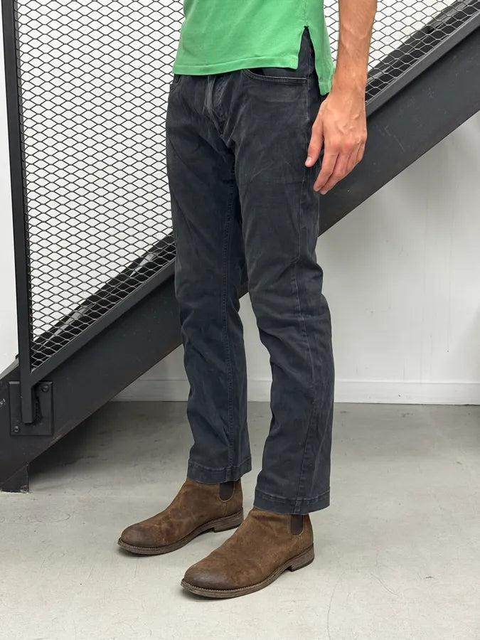 2000s Dolce & Gabbana Black Washed Straight Chino Pants rWABOzX 3