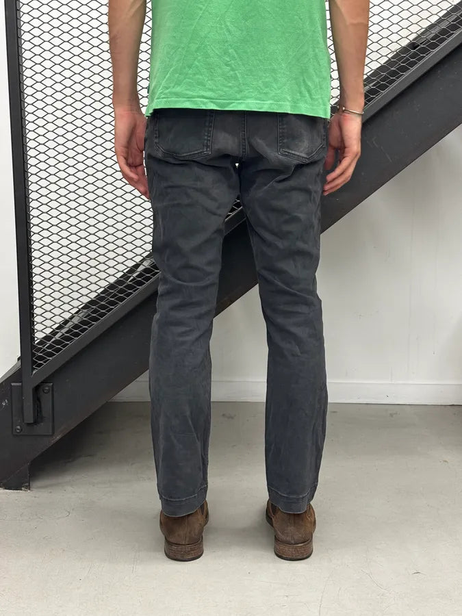 2000s Dolce & Gabbana Black Washed Straight Chino Pants rWABOzX 4