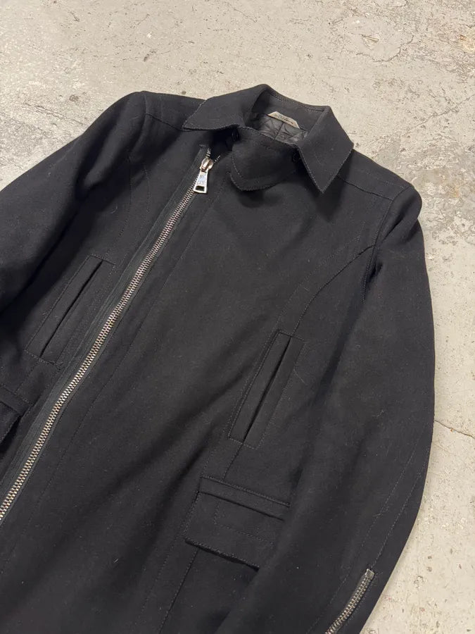 2000s Dolce & Gabbana Black Wool Asymmetrical Jacket (M) 1