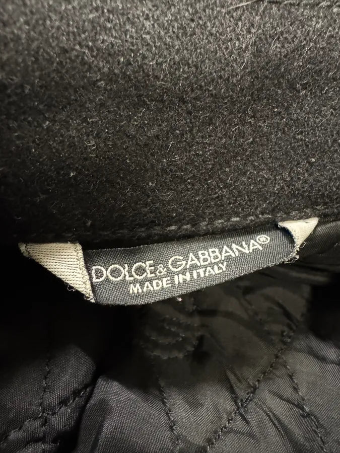 2000s Dolce & Gabbana Black Wool Asymmetrical Jacket (M) 3