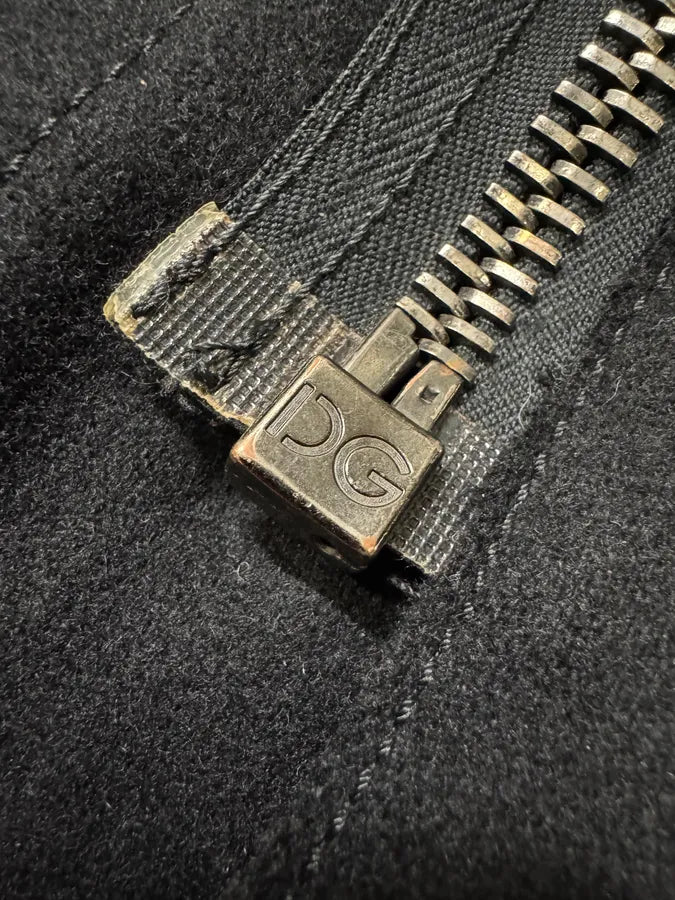 2000s Dolce & Gabbana Black Wool Asymmetrical Jacket (M) 4