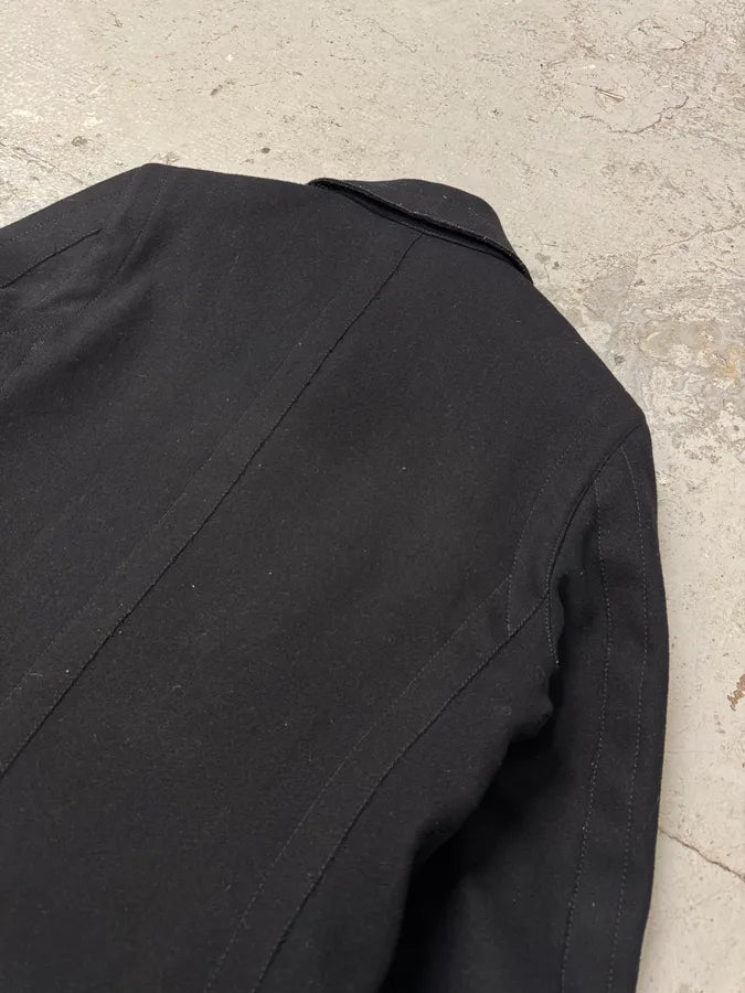 2000s Dolce & Gabbana Black Wool Asymmetrical Jacket (M) 5