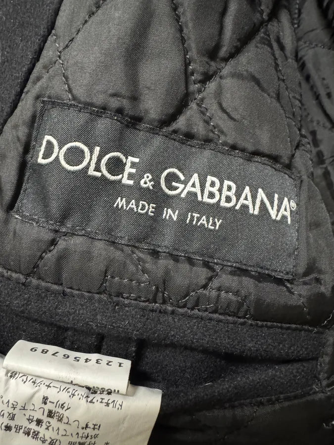 2000s Dolce & Gabbana Black Wool Asymmetrical Jacket (M) 7