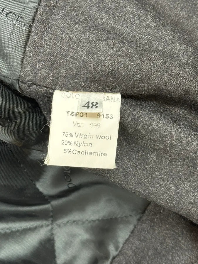 AW2003 Dolce & Gabbana Black Wool Bomber Jacket VDfMAEQ 11