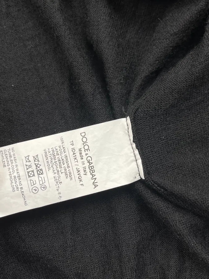 2010s Dolce & Gabbana Black Wool Button-Up Cardigan qLgihPv 11