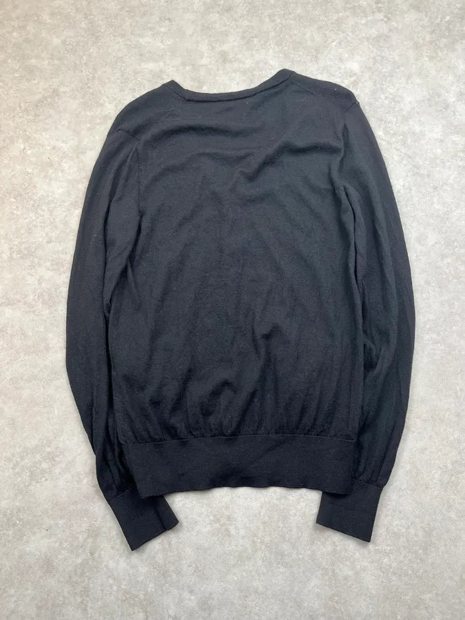 2010s Dolce & Gabbana Black Wool Button-Up Cardigan qLgihPv 5