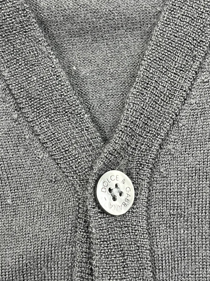 2010s Dolce & Gabbana Black Wool Button-Up Cardigan qLgihPv 9