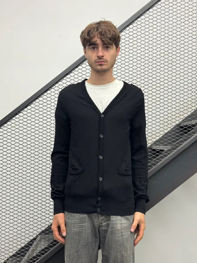 2010s Dolce & Gabbana Black Wool Button-Up Cardigan qLgihPv 0