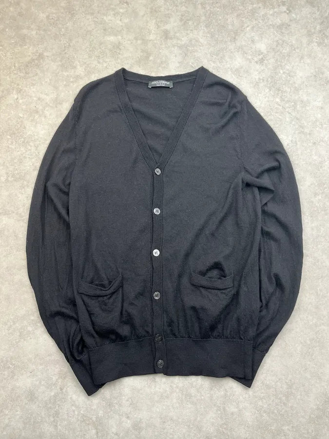 2010s Dolce & Gabbana Black Wool Button-Up Cardigan qLgihPv 2