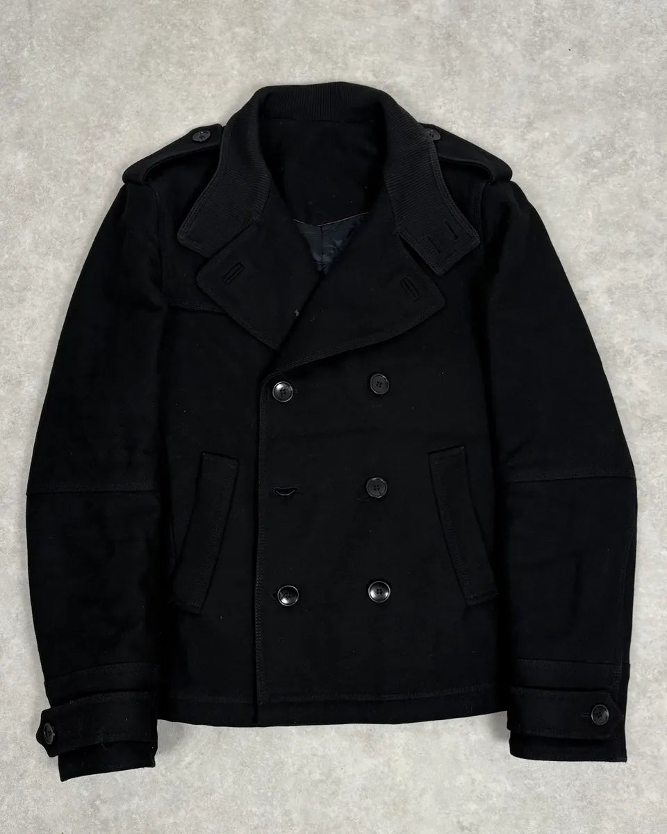 AW2006 Dolce & Gabbana Black Wool Double Breasted Caban bRzRBpm 0