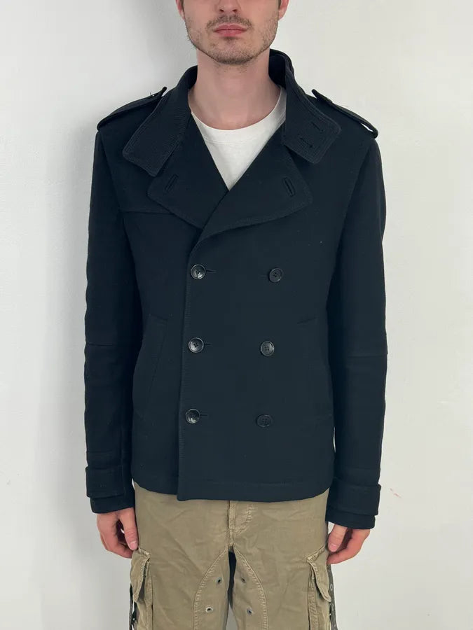 AW2006 Dolce & Gabbana Black Wool Double Breasted Caban bRzRBpm 3
