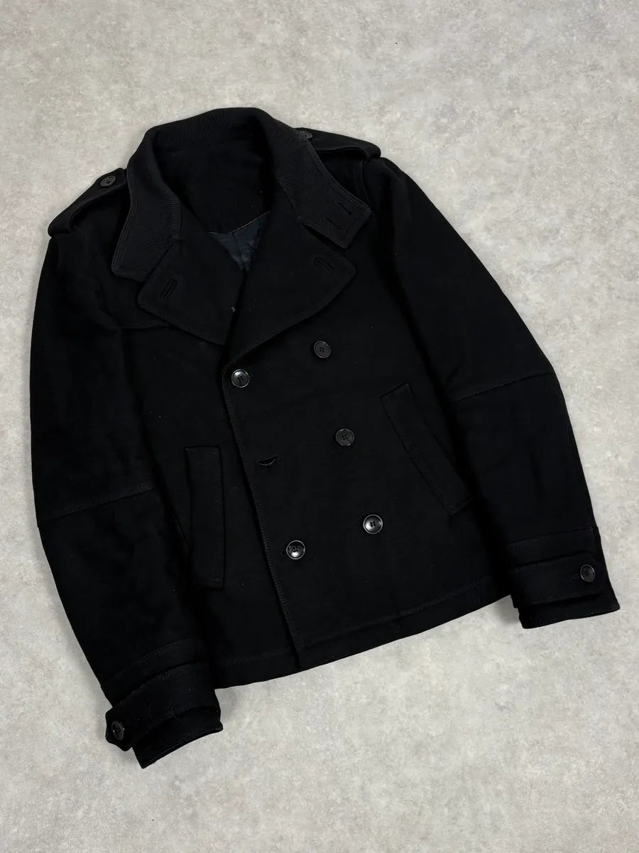 AW2006 Dolce & Gabbana Black Wool Double Breasted Caban bRzRBpm 5