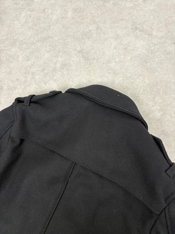 2000s Dolce & Gabbana Black Wool Military Caban Pea-Coat  kyWayZA 5