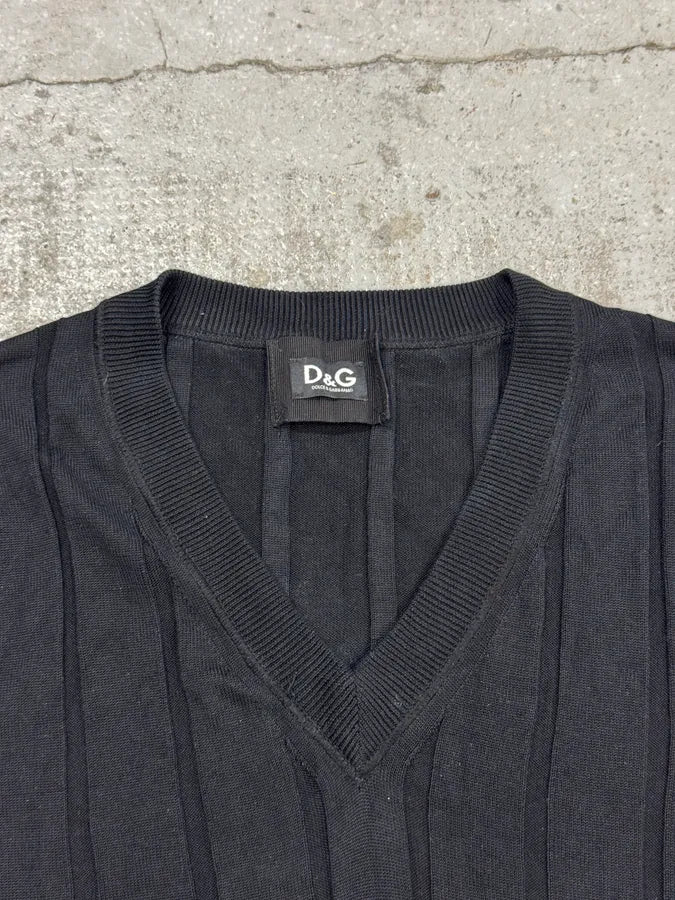 2000s Dolce & Gabbana Black Wool Sleeveless Sweater MeljVWY 3