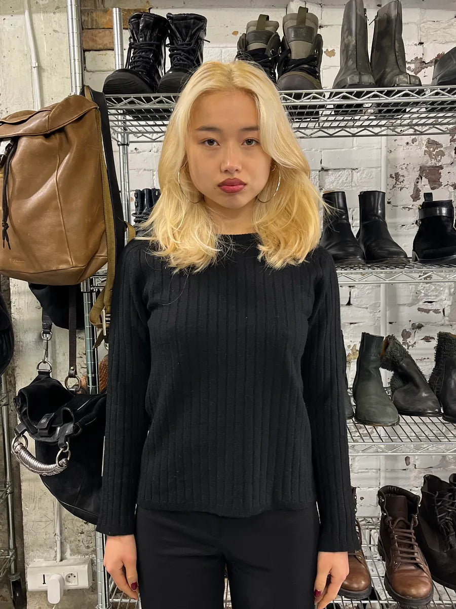 2000s Dolce & Gabbana Black Wool Sweater ONCiqRi 1