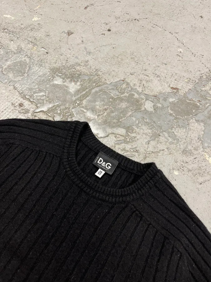 2000s Dolce & Gabbana Black Wool Sweater ONCiqRi 4
