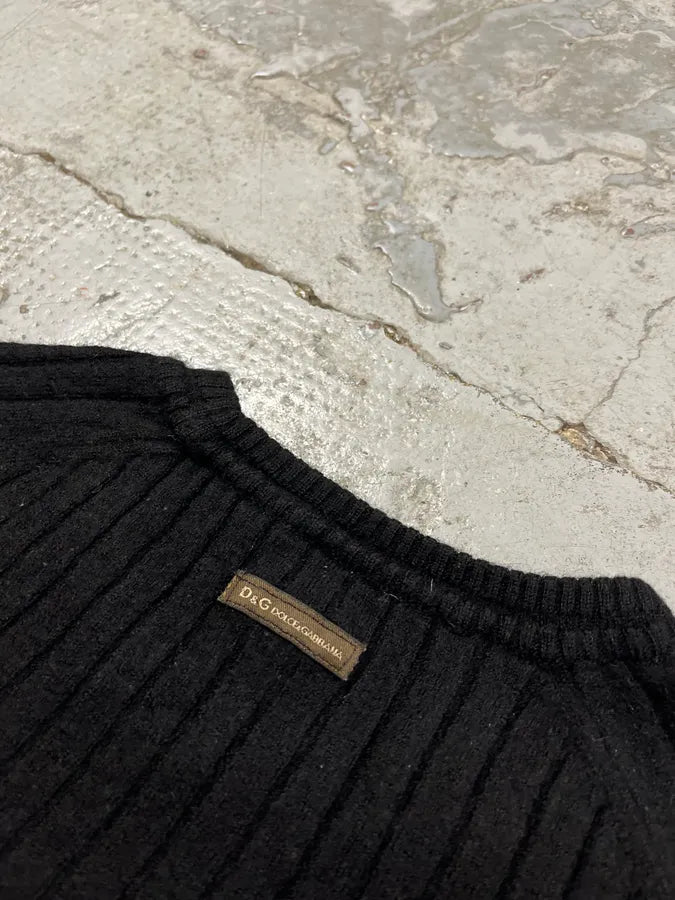 2000s Dolce & Gabbana Black Wool Sweater ONCiqRi 6