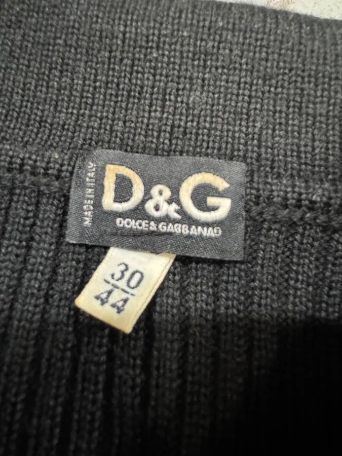 2000s Dolce & Gabbana Black Wool Zip Sweater (S/M) iDSjZtj 6